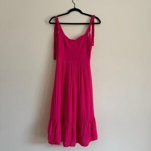 Steve Madden Pink Midi Sundress – Tie Straps Size 6